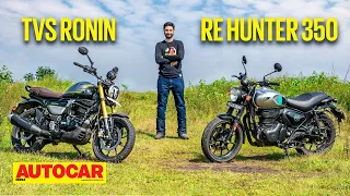 2022 TVS Ronin vs Royal Enfield Hunter 350 - Stranger Things | Comparison | Autocar India