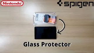 Installing the easiest screen protector for Nintendo switch OLED - Spigen EZ Fit #spigen #nintendo
