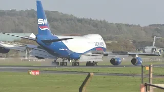 NEAR MISS: SILKWAY BOEING 747 NEARLY CLIPS RUNWAY AT PRESTWICK AIRPORT