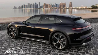 BEAUTY! 2023 PORSCHE TAYCAN CROSS TURISMO 4 - The electric RS6? Blacked out - In Detail