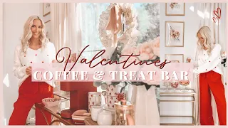 ❤️VALENTINE’S DAY COFFEE BAR | VALENTINE’S DECORATE WITH ME | DECORATING FOR VALENTINE’S DAY 2023