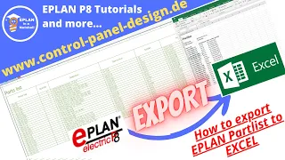 𝗘𝗣𝗟𝗔𝗡 𝗽𝗮𝗿𝘁𝘀 𝗹𝗶𝘀𝘁 / BOM 𝗲𝘅𝗽𝗼𝗿𝘁  to 𝗘𝘅𝗰𝗲𝗹. How to make a template for your EPLAN export to EXCEL.