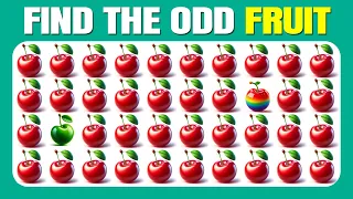 Find the ODD One Out - Fruit Edition 🥝🍓🍒| Easy, Medium, Hard - 30 Ultimate Levels| Quizzer Odin