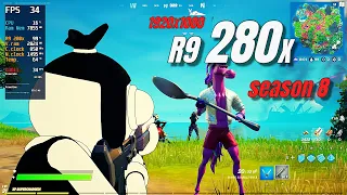 R9 280x / Fortnite - Season 8 / 1080p / Low to Epic Graphics Settings