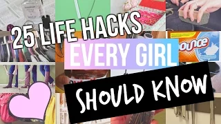 25 LIFE HACKS EVERY GIRL SHOULD KNOW?! | Erin Nicole