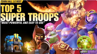 Top 5 Super Troops Attack Strategies Th12 | Th12 Super Troops Attack