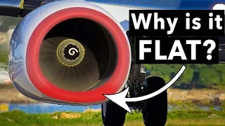 Why are the Boeing 737NG engines FLAT?