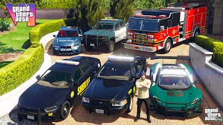 GTA V - Michael Stealing GTA 6 Based Miami County Sheriff Vehicles in GTA V! | (GTA V roleplay)