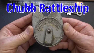 (1384) Chubb Battleship (1K11) Padlock Picked Open