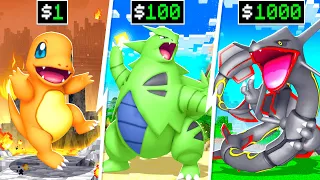 $1 Vs $100 Vs $1000 POKEMON in MINECRAFT PIXELMON!