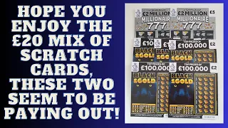 £20 mix of lotto scratch cards. £10 of £2 scratch cards vs £10 of £5 cards, who will be the winner?