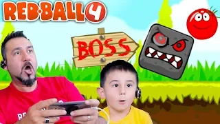 REDBALL 4 SONUNDA BOSS GELDİ! NİNJA KARELER! | YEŞİL TEPELER #3 (14-20 LEVEL)