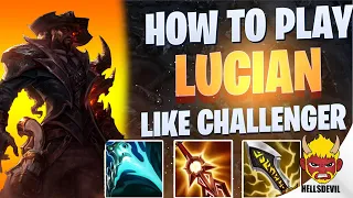 WILD RIFT | HOW TO PLAY LUCIAN LIKE A CHALLENGER | Challenger Lucian Gameplay | Guide & Build