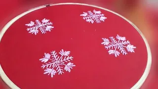 All Over Snowflake Design for Dress (Hand Embroidery Work)