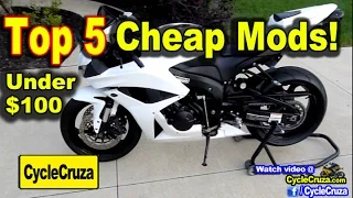 Top 5 CHEAP Mods for Motorcycle Under $100 | MotoVlog