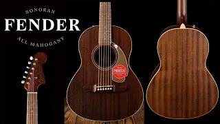 Fender Sonoran Mini All Mahogany Acoustic Guitar | Demo Test | California  Series Parlour Acoustics