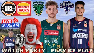 Tasmania Jack Jumpers vs Adelaide 36ers - NBL Australian Basketball Live-Watch Party-Play By Play