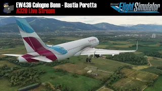 MSFS 2020 | VATSIM | Cologne Bonn - Bastia Poretta (EW436) | A320 NEO Full Flight