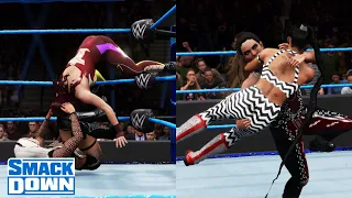 WWE 2K20 SMACKDOWN MITB QUALIFYING MATCHES LIV VS IO + BIANCA VS RAQUEL