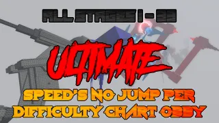 Speed's No Jump Per Difficulty Chart Obby: ULTIMATE [All Stages 1 - 33] (ROBLOX Obby)