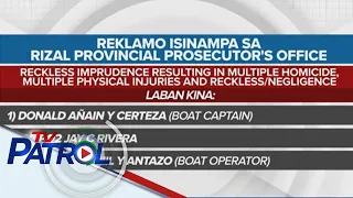 Reklamo isinampa vs 3 kaugnay sa tumaob na MB Aya Express | TV Patrol