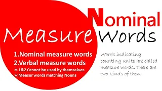 1.Nominal measure words： Chinese Words & Phrases