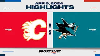 NHL Highlights | Flames vs. Sharks - April 9, 2024