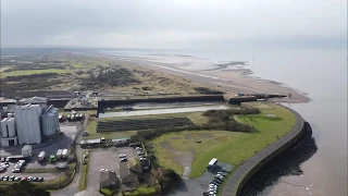 Aerial view of Silloth on Solway Cumbria. Best viewed in 1080p in settings