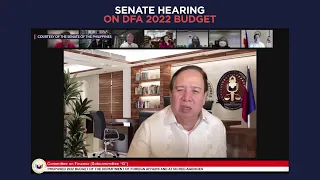 Senate hearing on proposed 2022 budget for DFA