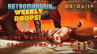 Weekly Drops: 08/04/19 - High Rune, Perfect Runeword Bases, Grail Items... - Diablo 2 (PlugY) SP