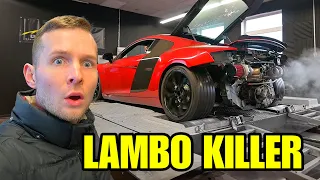 WIE VIEL LEISTUNG drückt der Audi R8 Biturbo auf dem Prüfstand?