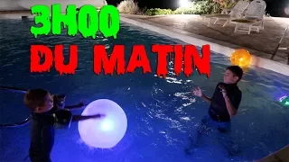 NE JAMAIS JOUER DANS LA PISCINE À 3H00 DU MATIN ! 😱