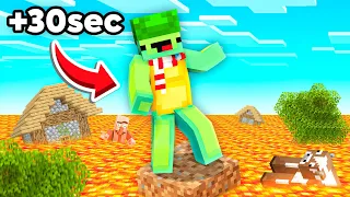 Je dois finir Minecraft mais toute les 30 sec la lave MONTE..