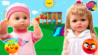 👶 La BEBÉ LILLY está CELOSA de BEBÉ JUANITA 🙄 💔 Jugando en el PARQUE