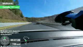 VW Golf 5 GTI Nürburgring Nordschleife Onboard 8:42 BTG 06.03.21