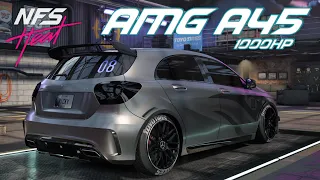 MERCEDES AMG A45 1000HP NFS HEAT BUILD + GAMEPLAY TUTORIAL 1080 HD!