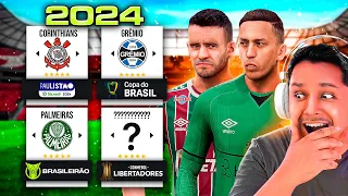 SIMULEI A TEMPORADA 2024 com MOD BRASILEIRÃO! (Estaduais, Brasileirão, Libertadores e mais!