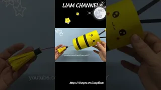 Tự làm Lồng đèn Trung thu- Con Ong Bằng Giấy Đơn Giản - DIY Bee Paper Lantern-Liam channel
