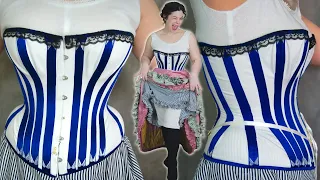 I made weird Victorian underwear (it's a knit onesie!) & a pretty 1890s corset || historical sewing