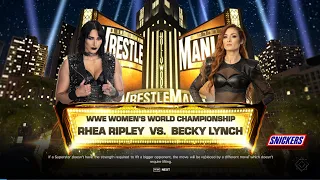 WWE 2K24 | Rhea Ripley Vs Becky Lynch - Women's World Championship | WrestleMania