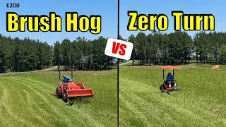 Brush Hog vs Zero Turn in TALL GRASS -- Clear Winner!