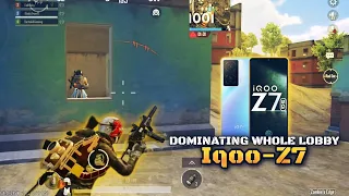 DOMINATING WHOLE LOBBY 💥 IQOO-Z7 SMOOTH + 60 FPS 🔥 BGMI/PUBG Mobile TEST  🔥 4 FINGER GAMEPLAY