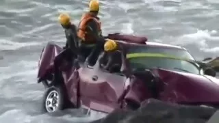 CAR PLUNGES OFF CLIFF AT POINT MUGU JULY 12, 2009