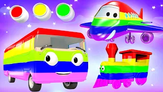 Play & Fun Learn Colors with Vehicles - Finger Family & Kids Songs