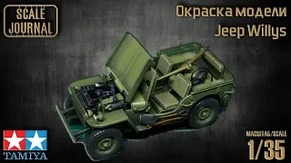 How to paint Jeep Willys MB 1/4 ton 4X4 Truck scale model (Tamiya 35219)