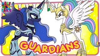 My Little Pony Guardians Celestia And Luna Coloring Pages How To Color