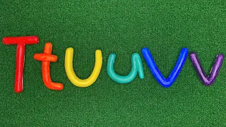 Clay Cracking ASMR video | How to clay cracking Alphabet TtUuVv 알파벳 대문자 소문자 점토 부수기