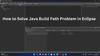 How to Solve Java Build Path Problem in Eclipse #javabulidpath||2023||