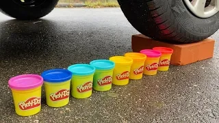 EXPERIMENT: CAR VS PLAY DOH - Crushing Crunchy & Soft Things by Car!