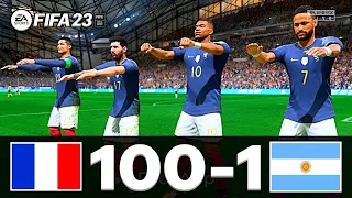 FIFA 23 - MESSI, RONALDO, MBAPPE, NEYMAR, ALL STARS | FRANCE 100 - 1 ARGENTINA